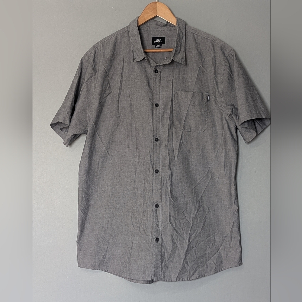 O'Neill Service Men's‎ Short-Sleeve Button-Down Shirt Gray